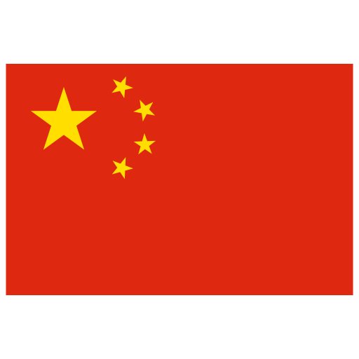 Square China flag icon in PNG