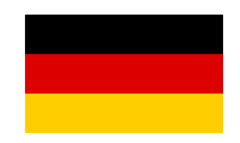 Close-up of the German flags black, red, and gold stripes flagpng.com