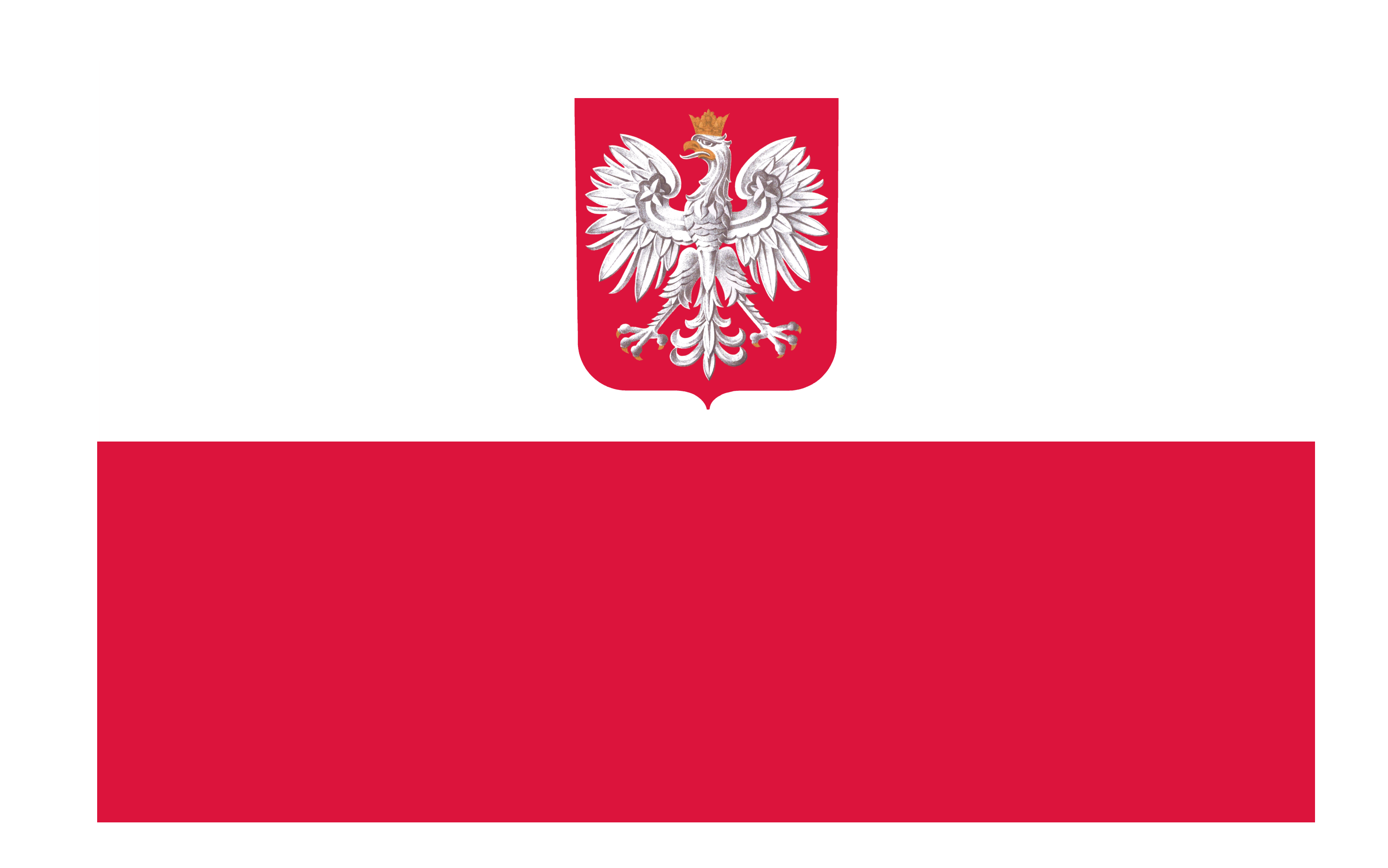 Historic version of the Polish flag with a crowned eagle flagpng.com