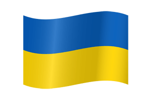 Vibrant Ukrainian Flag on Blue Sky Background