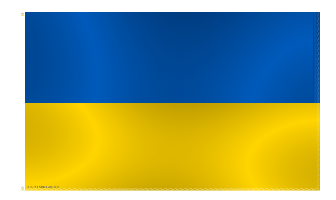 Elegant Ukrainian Flag on Wooden Pole - Flag Of Ukraine