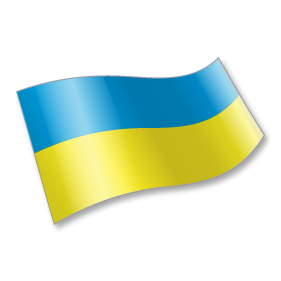 Close-Up of Ukraine Flag Waving in the Wind