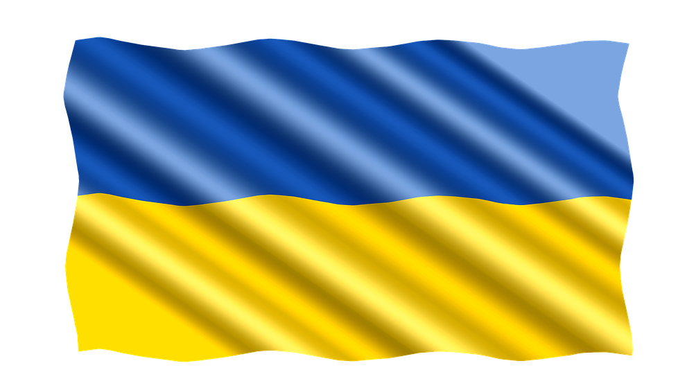 Realistic Ukrainian Flag Mockup for Graphic Designers flagpng.com